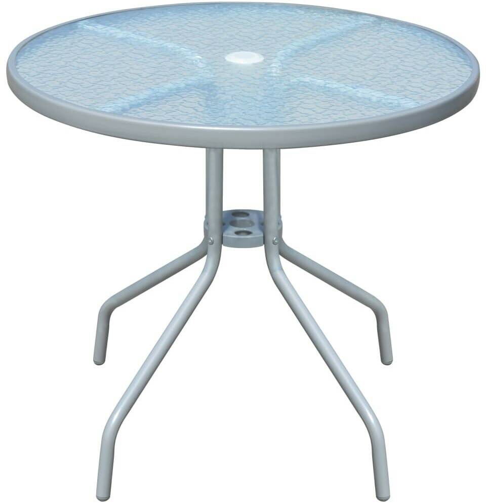 vidaXL Tavolo da Bistrot in Acciaio 80x71 cm grigio Tavoli da giardino